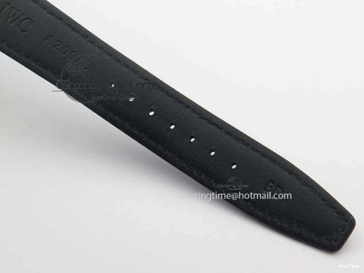 MIROTIME 0313 Modern Portuguese IW371404 ZF V3 1:1 Best Edition SS Black Dial On Black Leather Strap A 7267